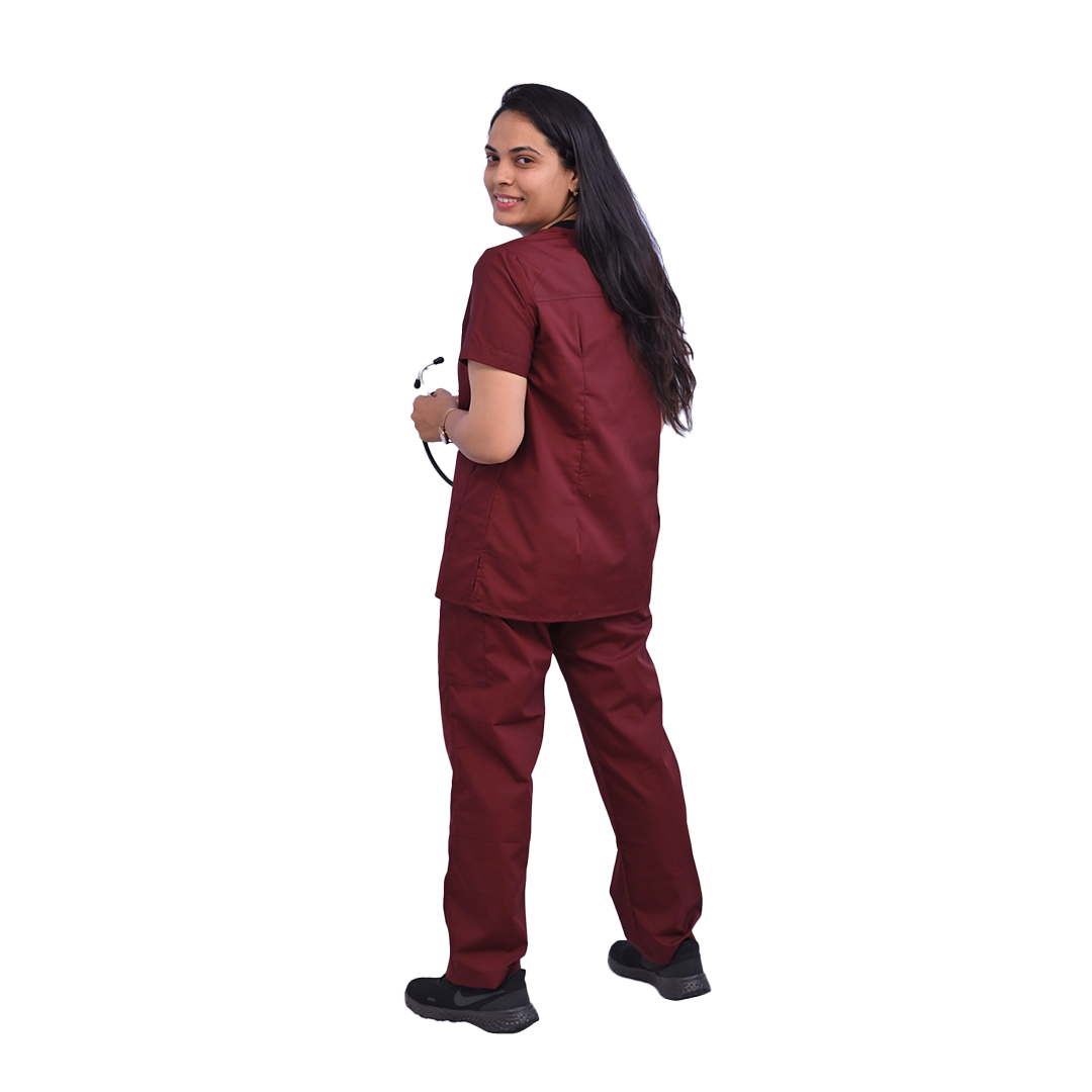 Classic Amethyst Zip neckline scrubs