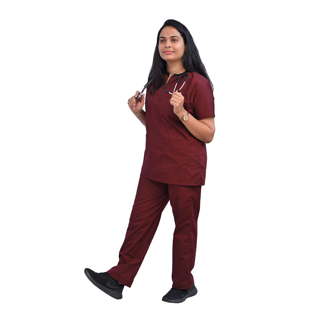 Classic Amethyst Zip neckline scrubs