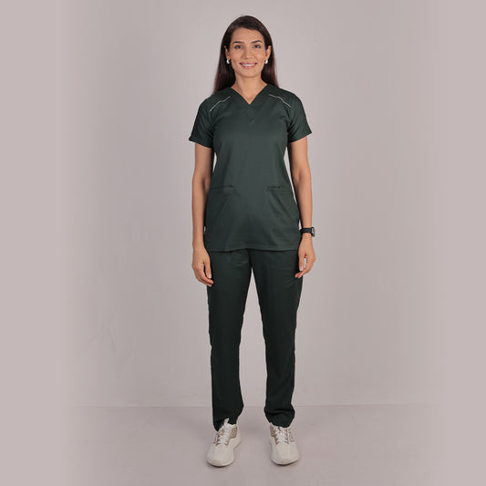 Pro-fit Nature Green Vneck Women scrubs