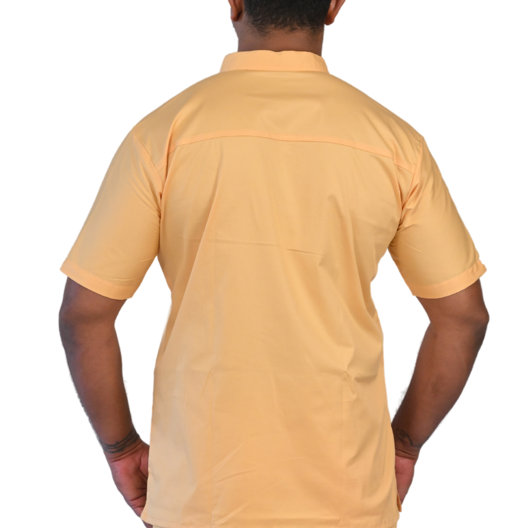 Gentle Yellow High Neck Stretch Scrubs
