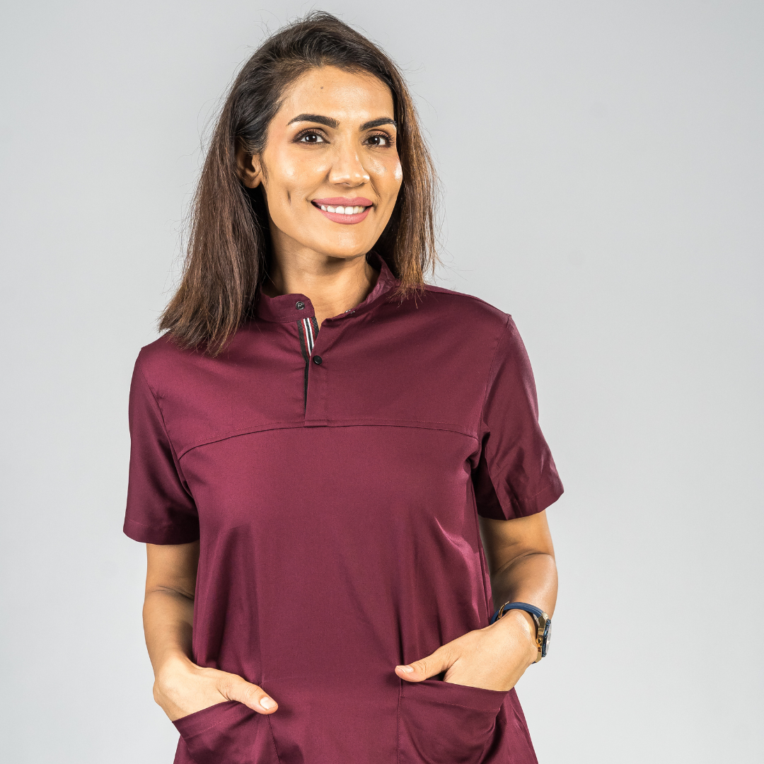 Amethyst High neck Women Scrubs