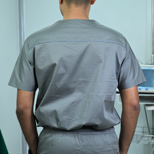 V neck doctor scrubs in cotton stretchable premium fabric for surgical OT and hospital wear