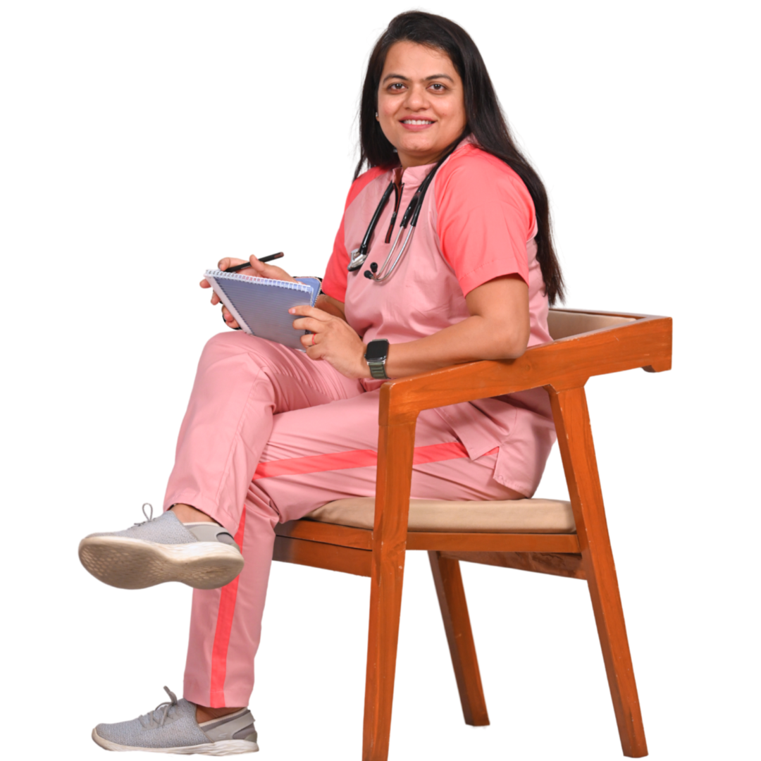 Pastel pink dual colour Scrub Set (Top + Pant)