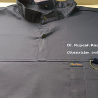 Men Highneck cotton stretchable scrub tops