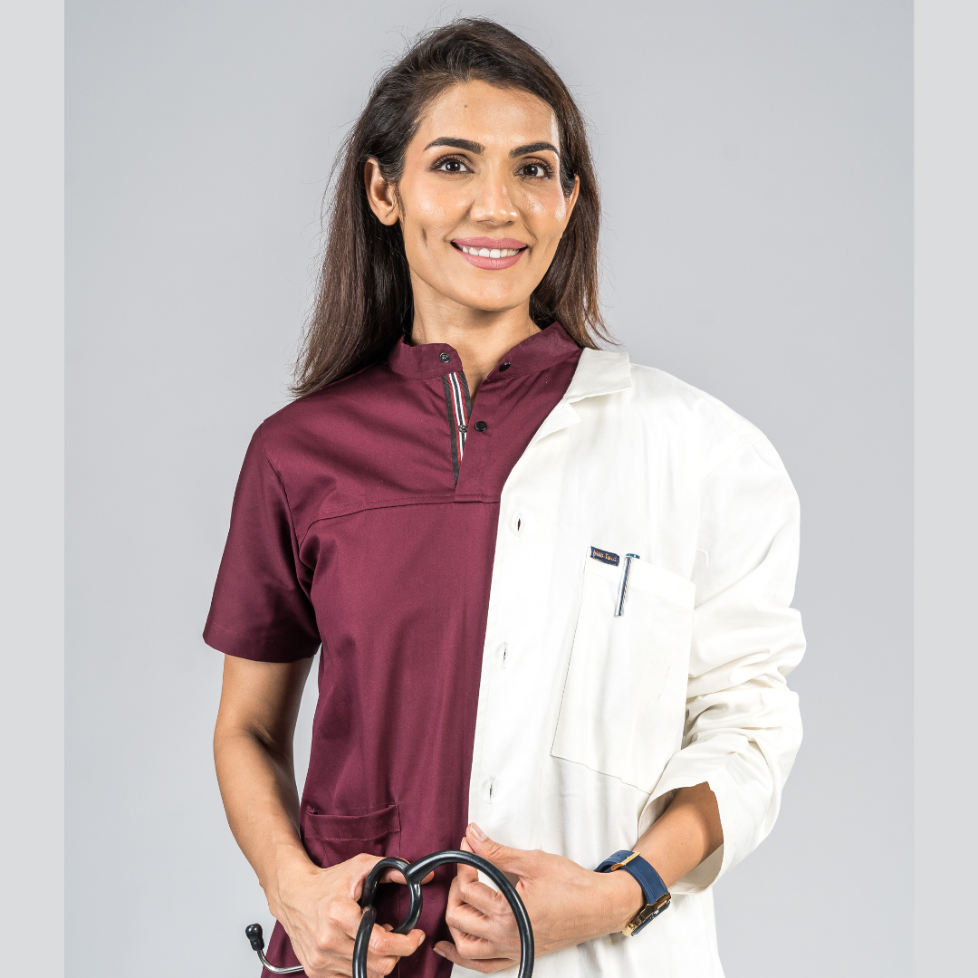 Amethyst High neck Women Scrubs