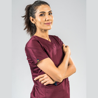 Amethyst V neck Womens Scrubs