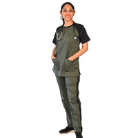 MedTogs women surgical scrubs for hospital wear in green stretchable fabric