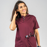 Amethyst High neck Women Scrubs