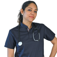 Discover the highly coveted navy blue scrubs, designed in comfortable cotton stretchable fabric for healthcare professionals facing long working days. Choose from various sizes for a flattering fit tailored to your comfort. Personalize your scrubs with name and logo customization options. Elevate your professional attire with these in-demand scrubs that prioritize both style and functionality.