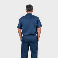 Pro-fit High neck blue scrubs