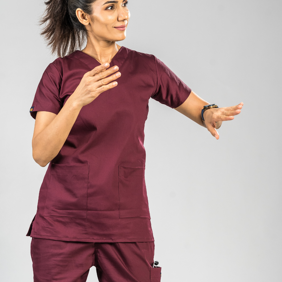 Amethyst V neck Womens Scrubs