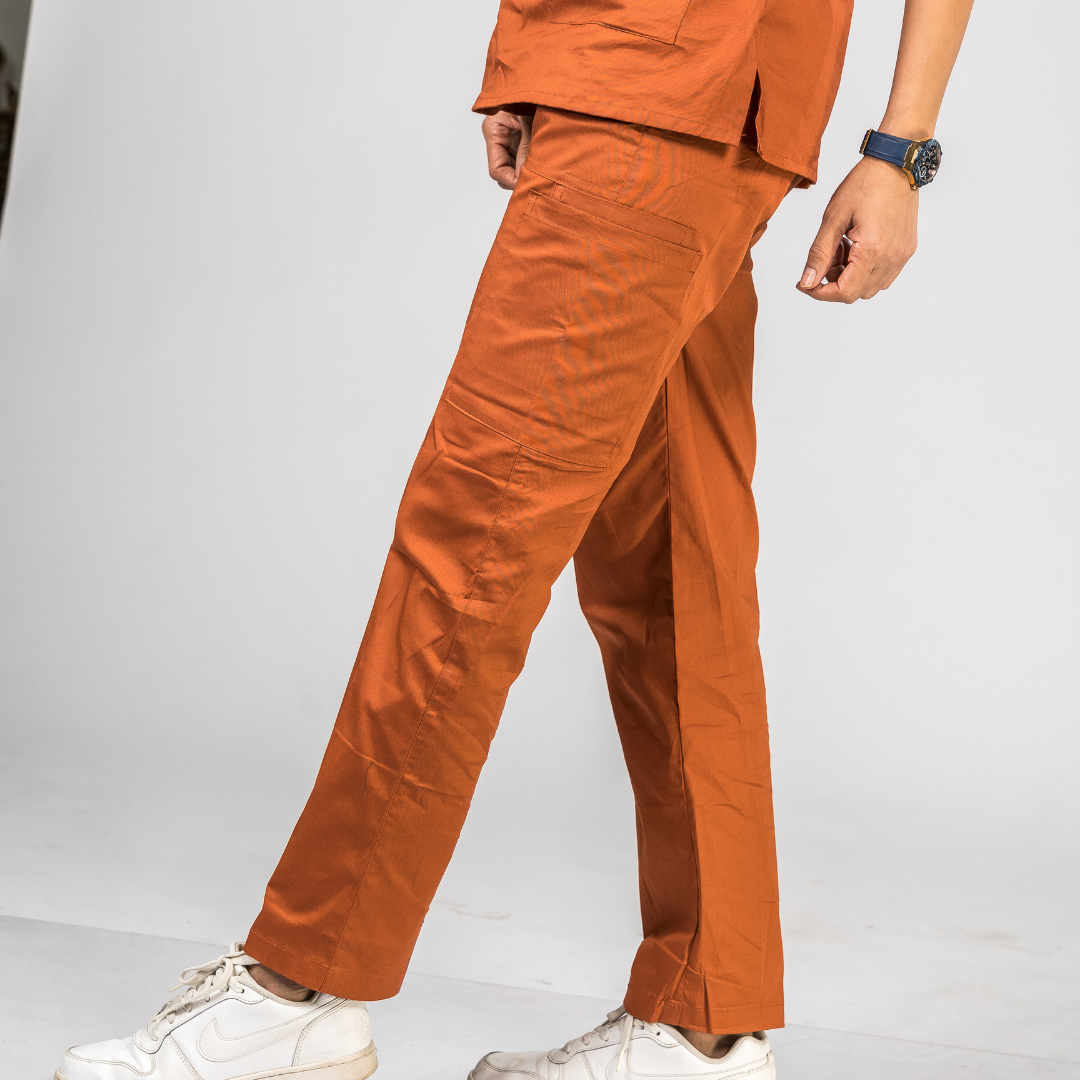 Euphoria Orange zip neck women scrubs