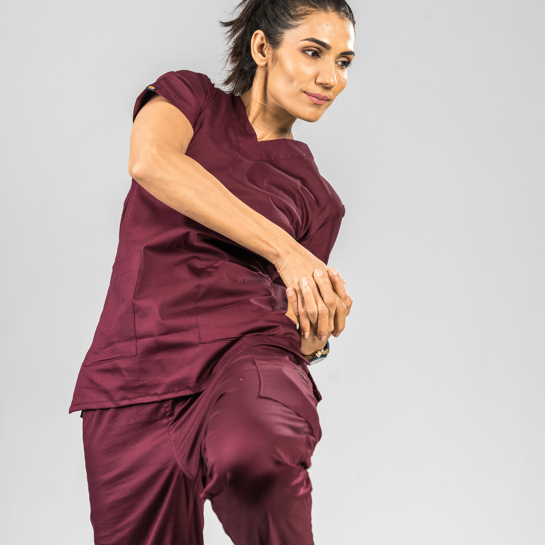 Amethyst V neck Womens Scrubs