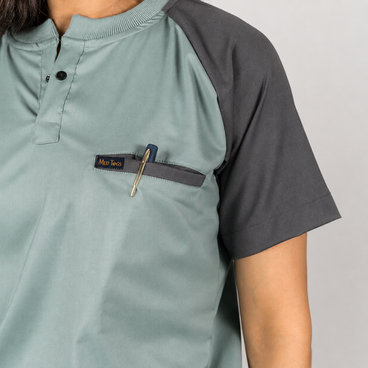 Pro-fit Mint Grey Dual women scrubs