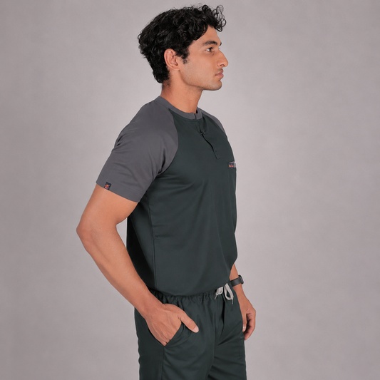 Pro-fit Green Grey Dual Scrubs