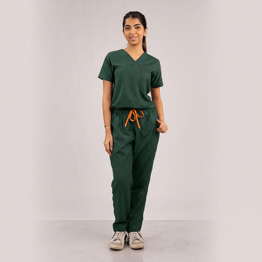 Surgical Green Everyday Scrubs – Women V-Neck