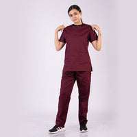 Amethyst zip neck women scrubs