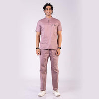 Salmon High Neck Stretch Scrubs