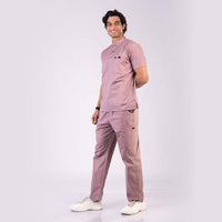 Salmon High Neck Stretch Scrubs