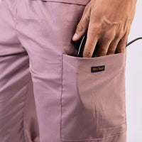 Salmon High Neck Stretch Scrubs