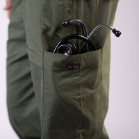 Eco Green Ribbed Zip neckline scrubs