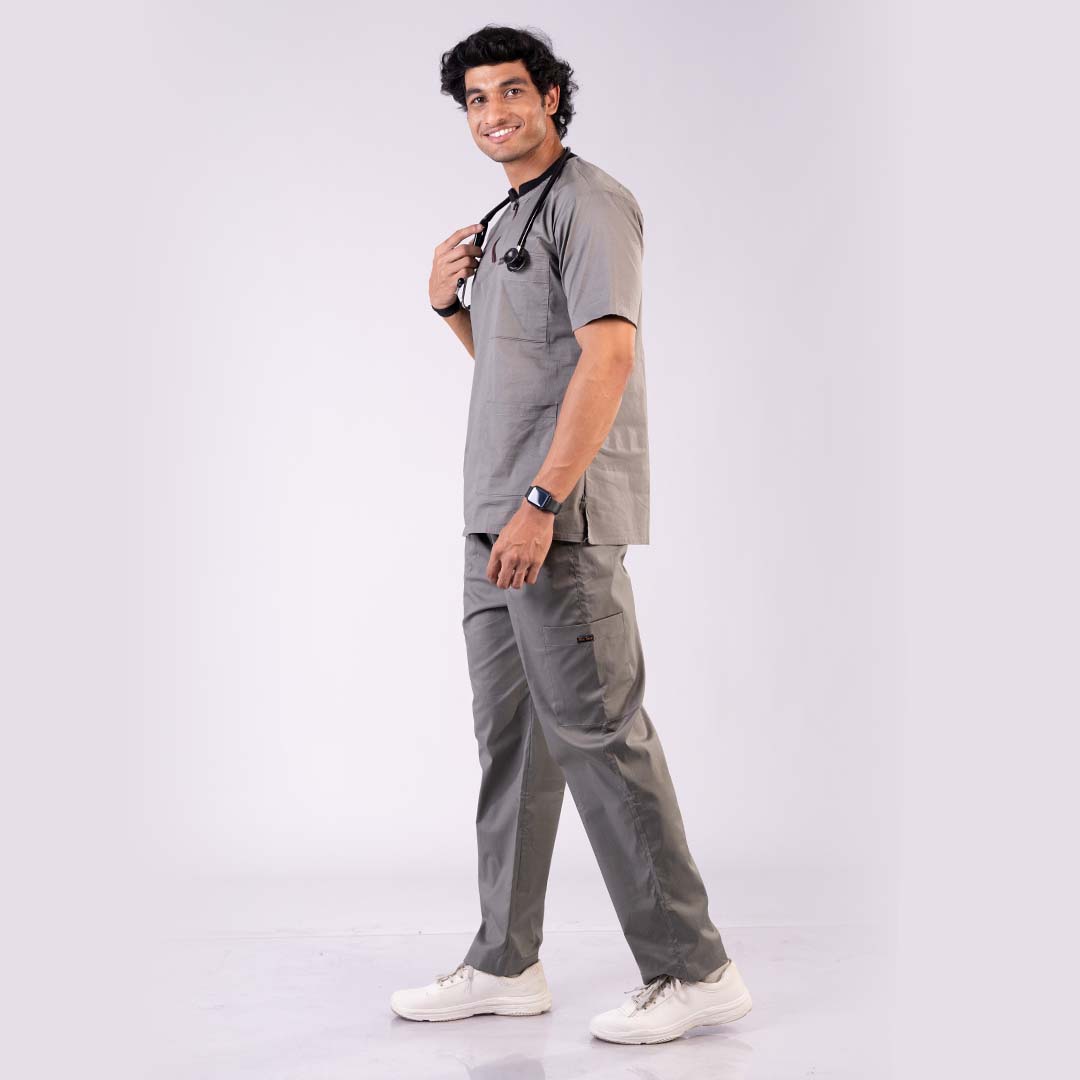 Men Quicksilver Ribbed Zip neckline scrubs