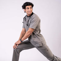 Men Quicksilver Ribbed Zip neckline scrubs