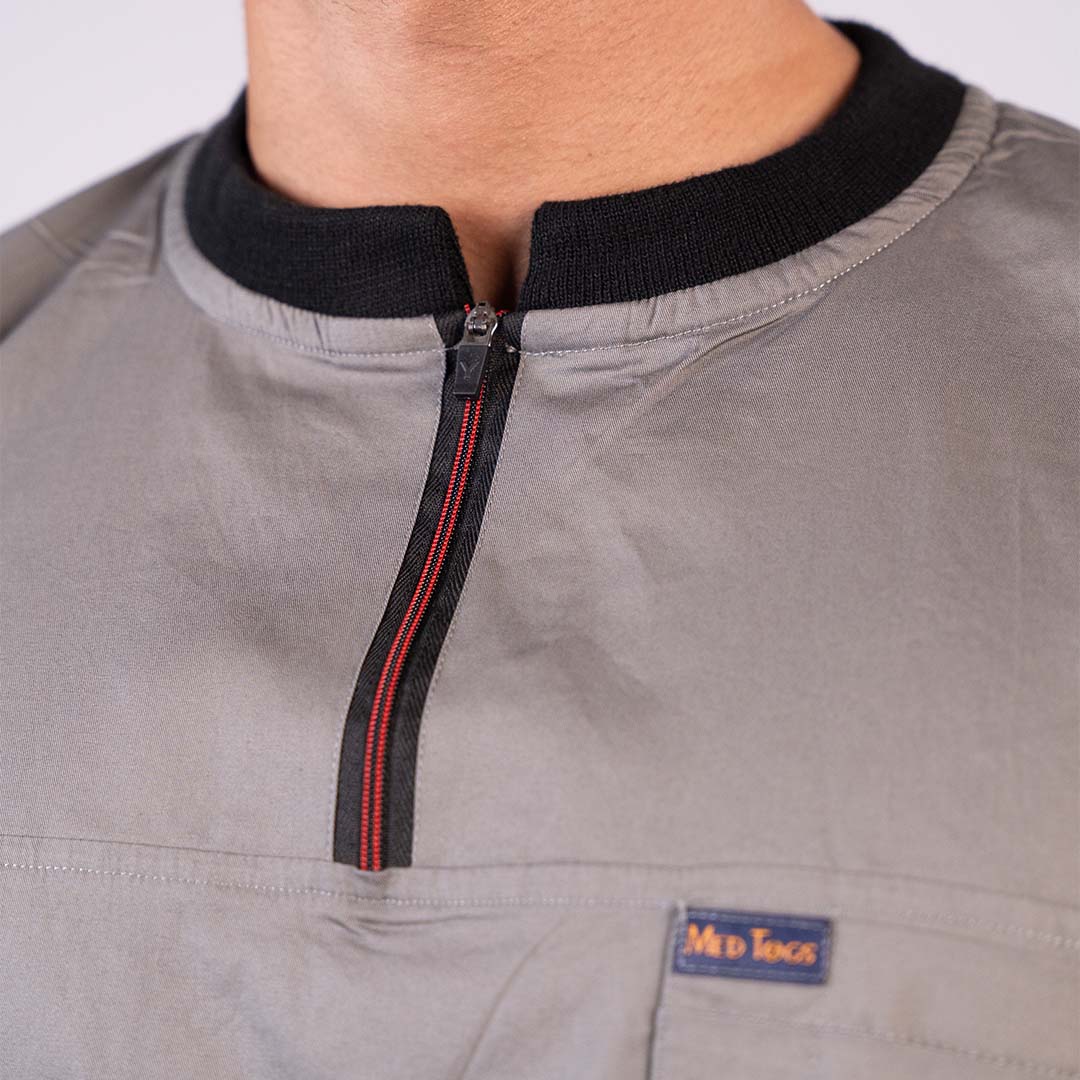 Men Quicksilver Ribbed Zip neckline scrubs
