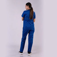 Air Blue zip neck women doctor scrubs
