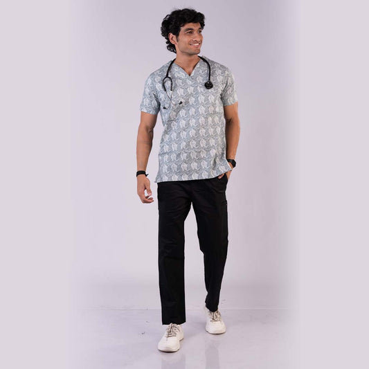 Subtle Printed men scrub Set (Top + Pant)