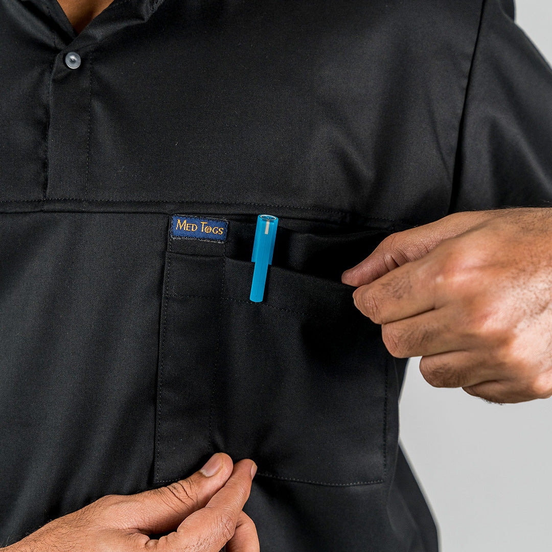 Pro-fit High neck black scrubs