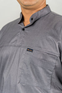Pro-fit High neck grey scrubs