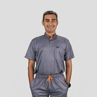 Pro-fit High neck grey scrubs