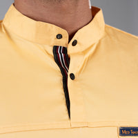 Gentle Yellow High Neck Stretch Scrubs