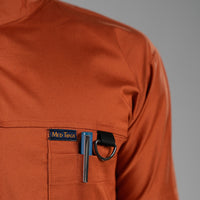Men Euphoria Orange HighNeck Stretch Scrubs