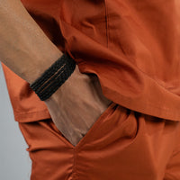 Men Euphoria Orange HighNeck Stretch Scrubs
