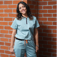 Serenity mint zip neck women scrubs