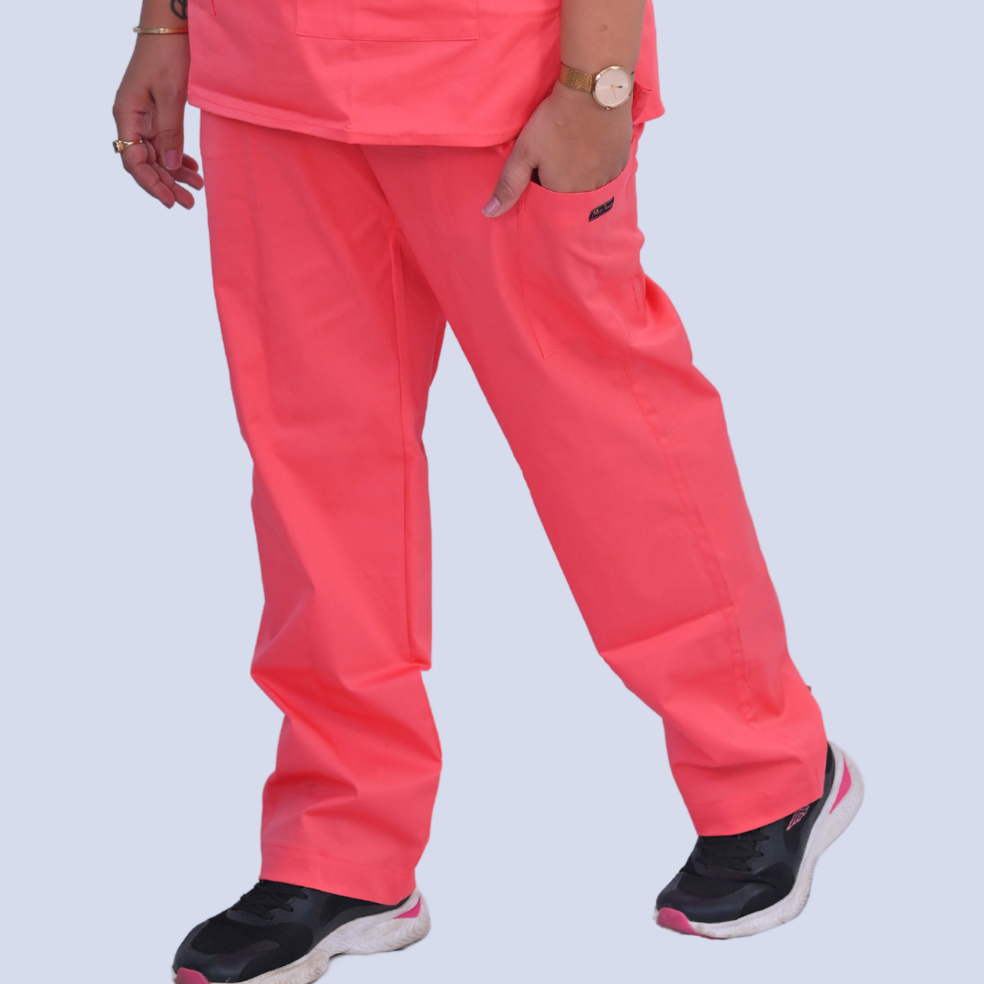 Fiery Rose zip neck women scrubs