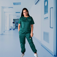 Vital forest green premium stretchable women scrubs
