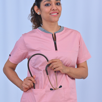 Athena zip neck women doctor scrubs