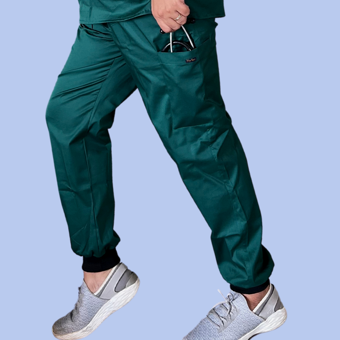 Vital green zip neck women scrubs