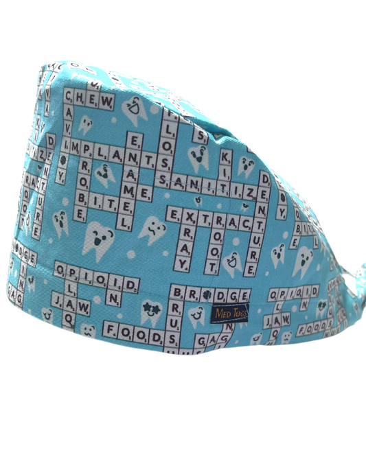 Dentist Scrabble Scrub Cap (2 sizes available)