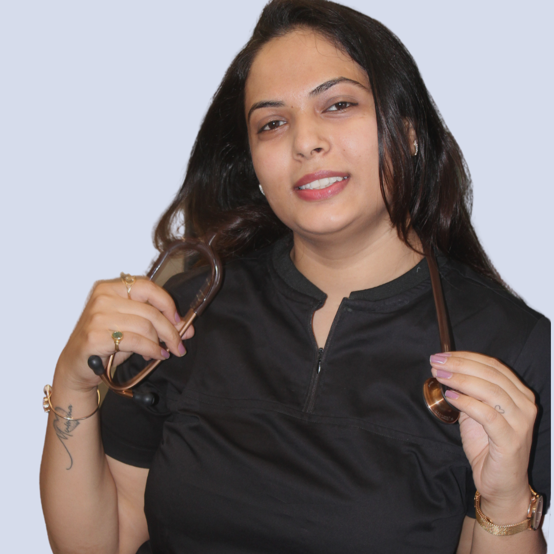 Schorl black zip neck women scrubs