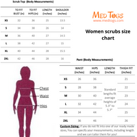 Euphoria Orange zip neck women scrubs