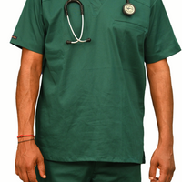 Men Highneck cotton stretchable scrub tops