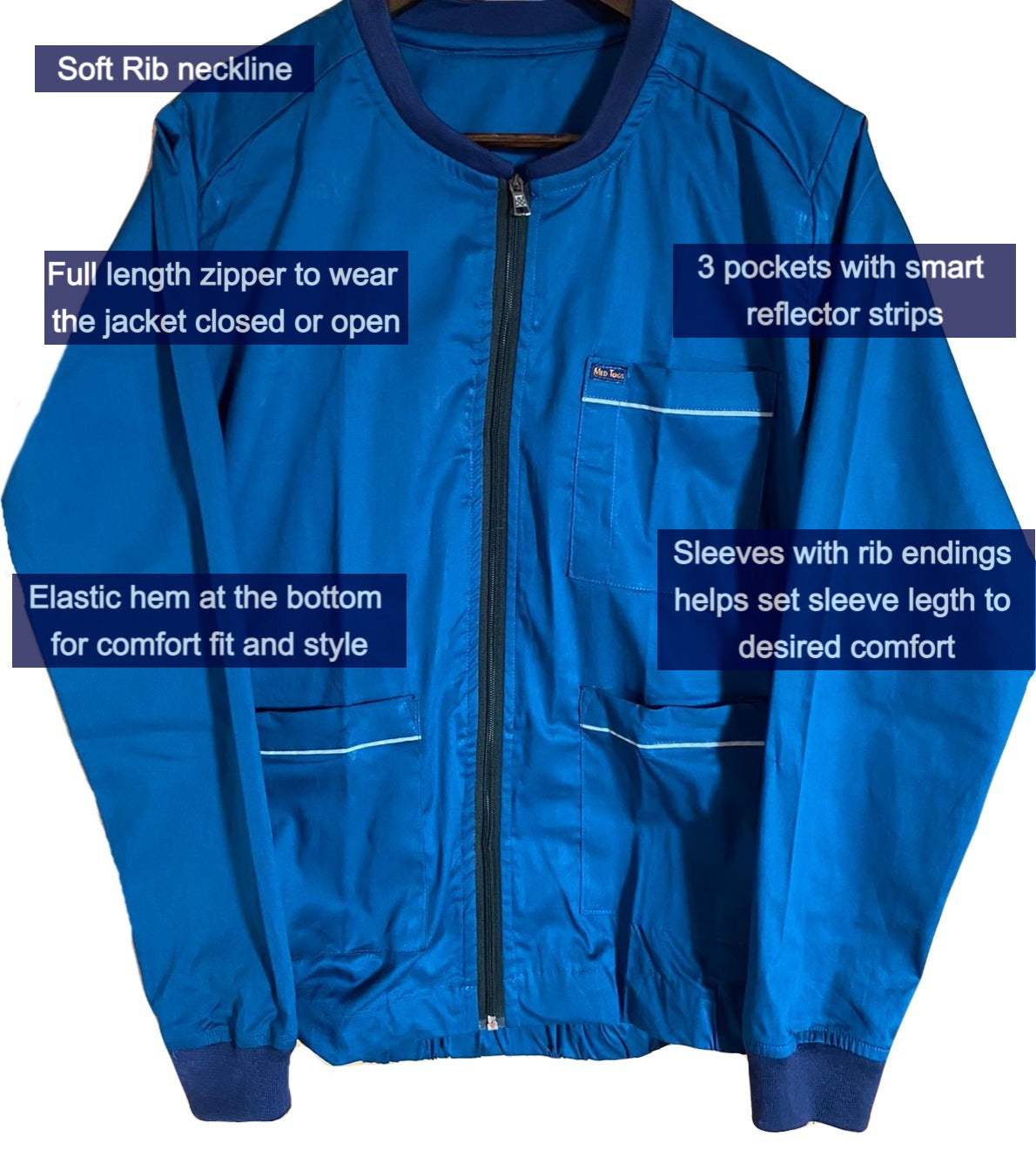 Cotton Stretchable Scrub Jacket and Pant Set