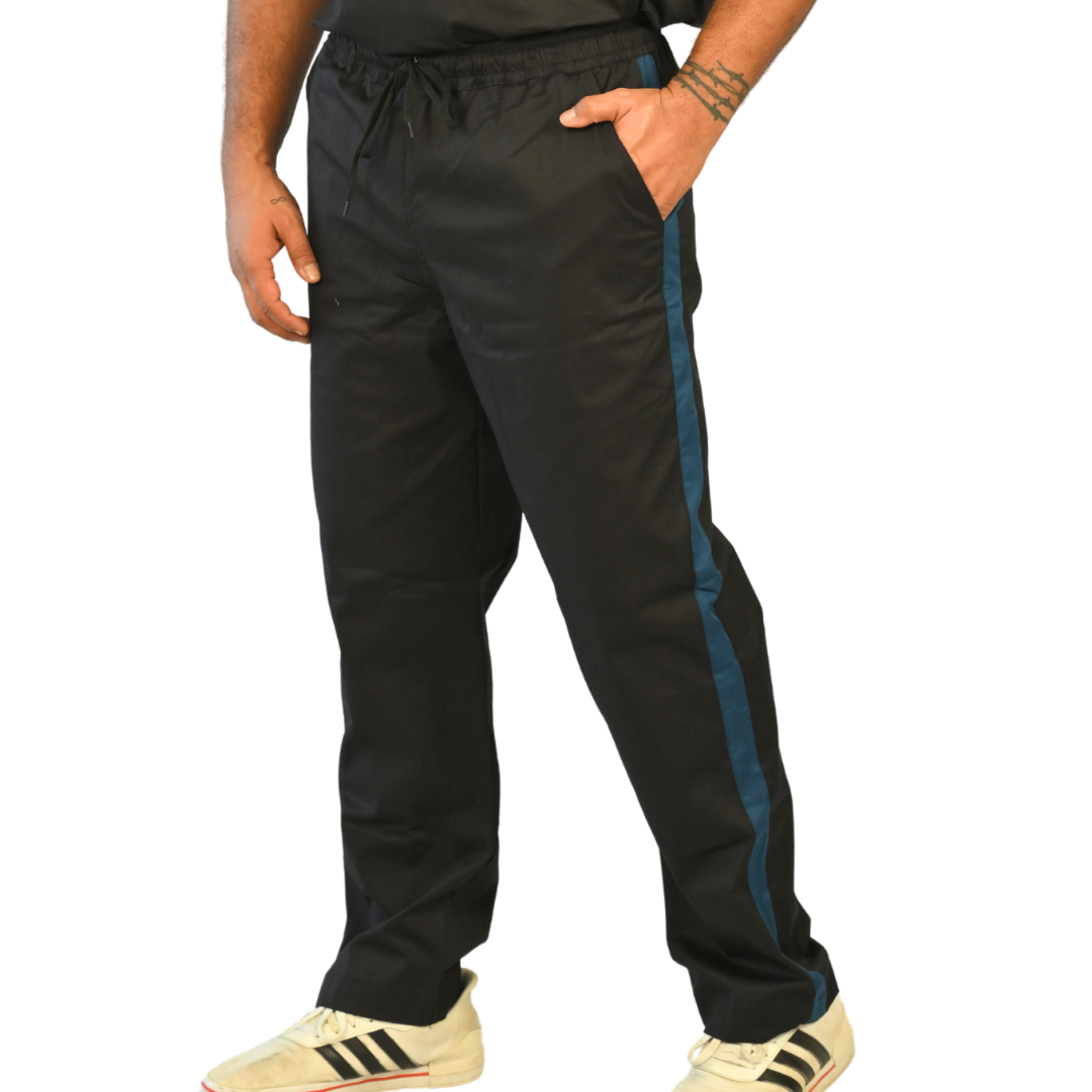Black blue stretchable premium cotton scrubs pants for doctors 
