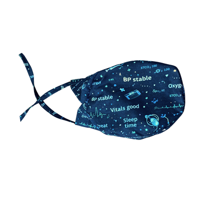 Breathable anaesthesia print OT scrub cap for healthcare professionals