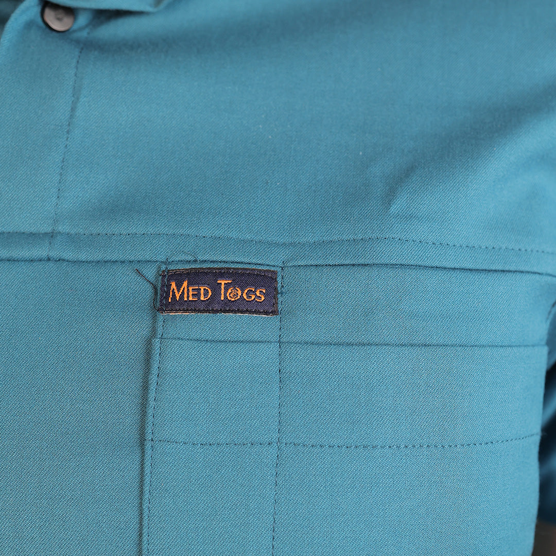 Pro-fit Peacock Blue Highneck Women scrubs