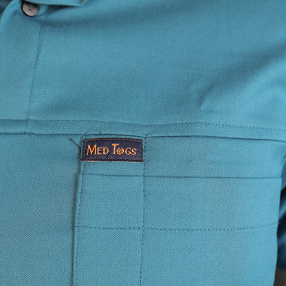 Pro-fit Peacock Blue Highneck Women scrubs
